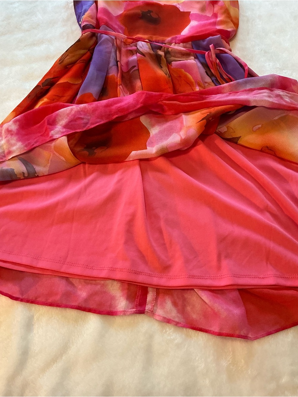 Sandra Darren Floral Occasion Dress Size 14 Fit & Flare Wedding Guest Party - Picture 9 of 12
